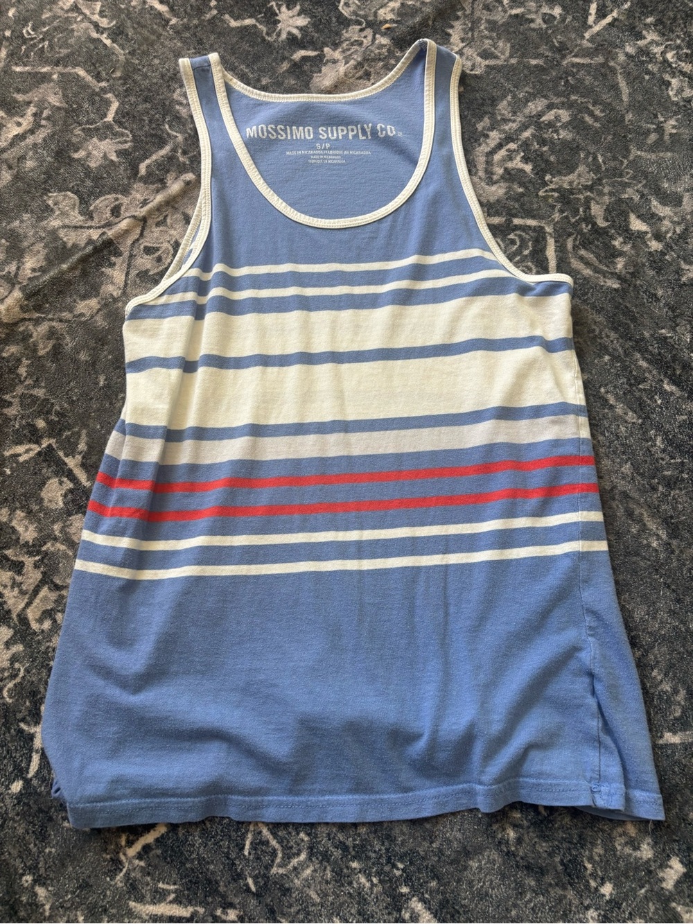 Mossimo Supply Co. Blue White and Red Striped Tank Top